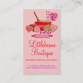 Cookies And Sweets Business Calling Cards by LittlebeaneBoutique at Zazzle