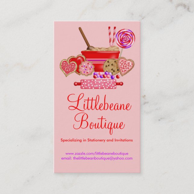 Cookies and Sweets Business Calling Cards (Front)