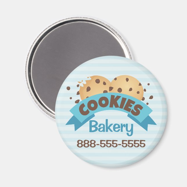 Cookies Bakery Circle Magnet (Front/Back)