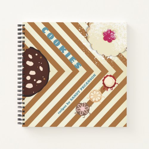 Cookies baking personalized cookbook recipe notebook