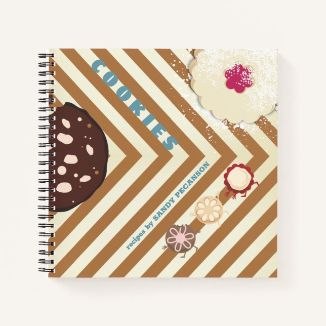Cookies baking personalized cookbook recipe notebook (Front)