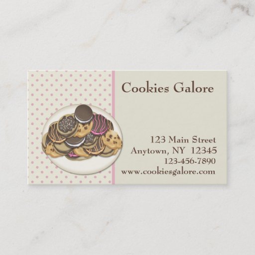 Customizable Cookies Business Card