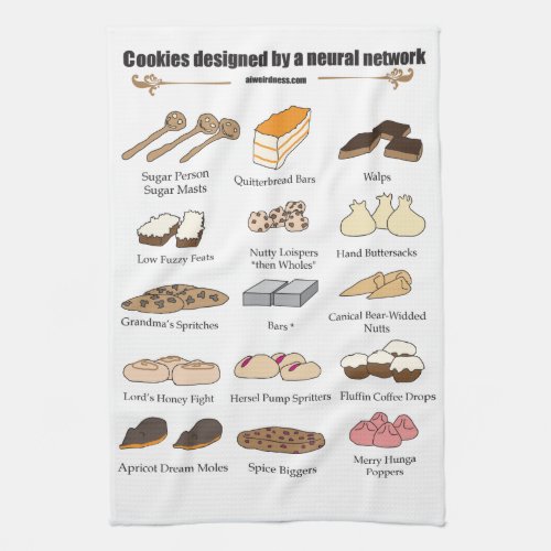 Cookies by AI Weirdness _ Kitchen towel