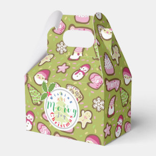 Cookies Christmas Green Favor Box