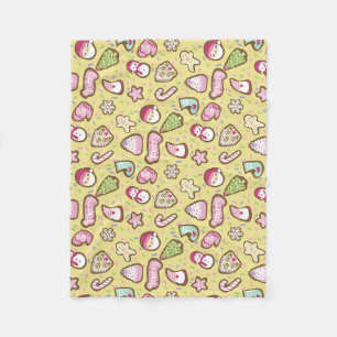 Cookies Christmas Yellow Fleece Blanket
