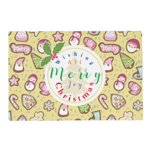 Cookies Christmas Yellow Placemat