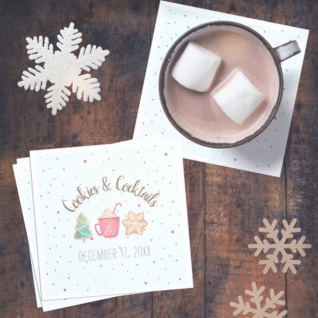 Cookies & Cocktails Christmas Cookie Exchange Blue Napkins (Cookies & Cocktails Christmas Cookie Exchange Blue Napkins
)