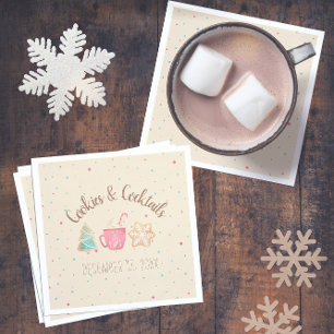 Cookies & Cocktails Christmas Cookie Exchange Napkins