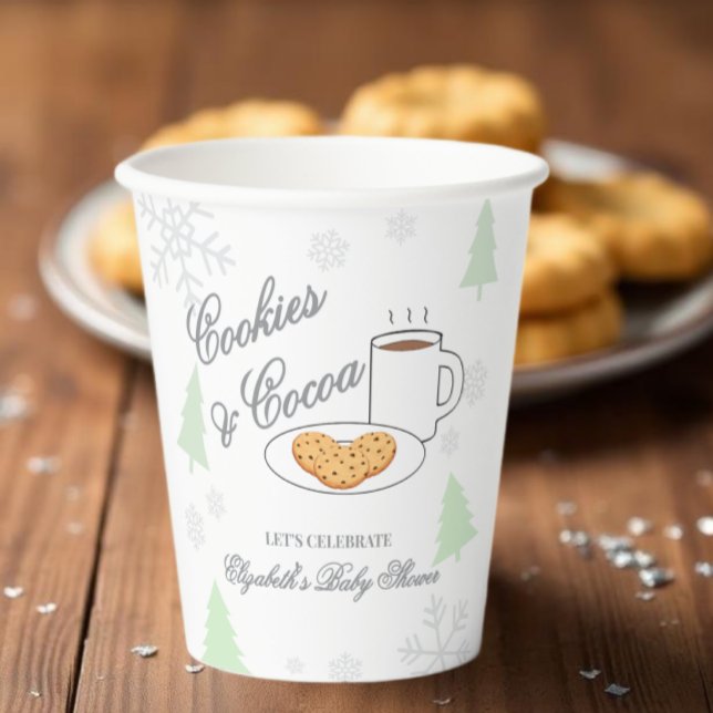 Cookies & Cocoa Baby Shower Paper Cups (Creator Uploaded)