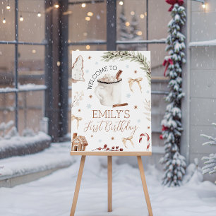 Cookies & Cocoa Birthday Welcome Sign