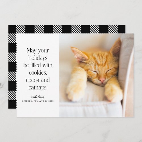 Cookies Cocoa Catnaps Pet  Holiday Card