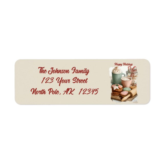 Cookies, Cocoa & Christmas Cheer Address Label (Front)