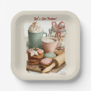Cookies, Cocoa & Christmas Cheer Paper Plates