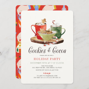 Cookies & Cocoa Christmas Holiday Party Invitation