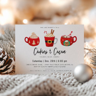 Cookies & Cocoa Christmas Party Invitation