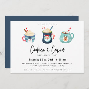 Cookies & Cocoa Christmas Party Invitation