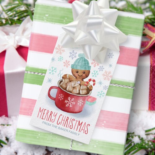Cookies  Cocoa Gingerbread Merry Christmas Gift Tags