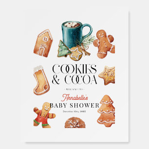 Cookies & Cocoa Holiday Baby Shower Welcome Foam Board