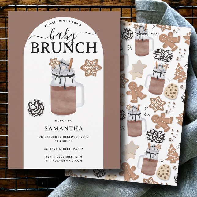 Cookies & Cocoa Hot Chocolate Baby Shower Brunch Invitation (Cookies & Cocoa Hot Chocolate Baby Shower Brunch Invitation)