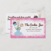 Cookies cupcake flower vase bakery baking business card (Front/Back)