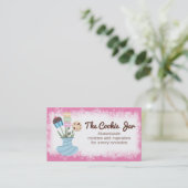 Cookies cupcake flower vase bakery baking business card (Standing Front)