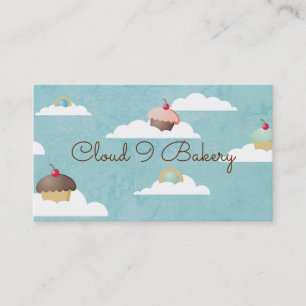 Cookies cupcakes heaven clouds baking bakery business card