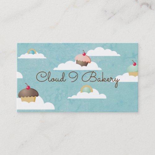 Cookies cupcakes heaven clouds baking bakery business card