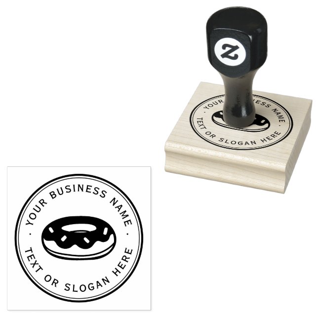 Cookies Custom Business Logo Large  Rubber Stamp (Stamped)