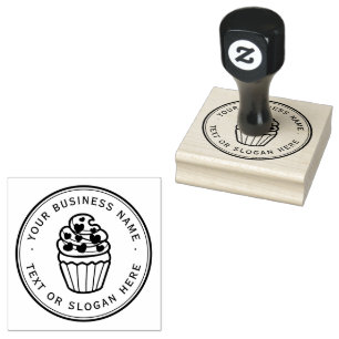 Cookies Custom Business Logo Large  Rubber Stamp