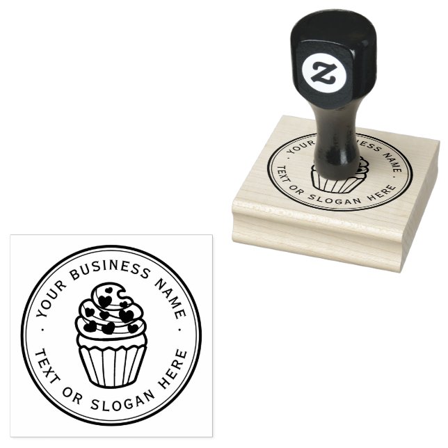 Cookies Custom Business Logo Large  Rubber Stamp (Stamped)