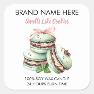 Cookies Design Christmas Candle Label