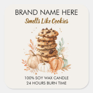 Cookies Design Christmas Candle Label