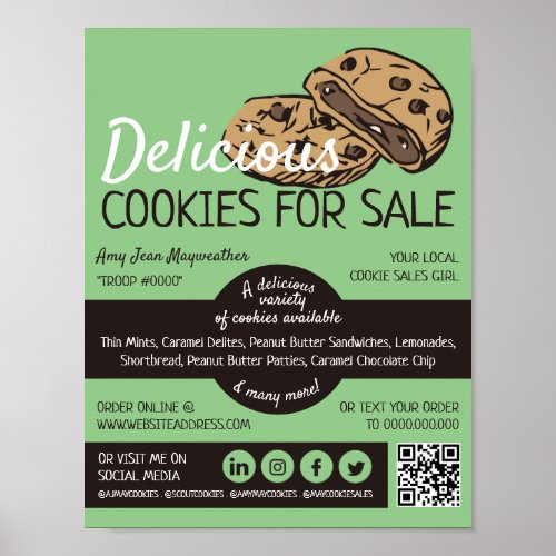 Cookies Design Cookie Sales Fundraising Poster