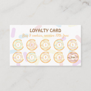 Cookies Doughnut Sweet Treats Punch Loyalty Bakery Business Card
