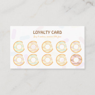 Cookies Doughnut Sweet Treats Punch Loyalty Card