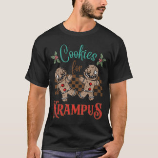 Cookies For Krampus Creepy Gingerbread Man Horror T-Shirt