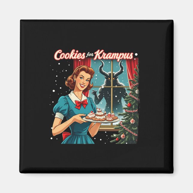 Cookies For Krampus Funny Christmas Xmas Krampus G Magnet (Front)