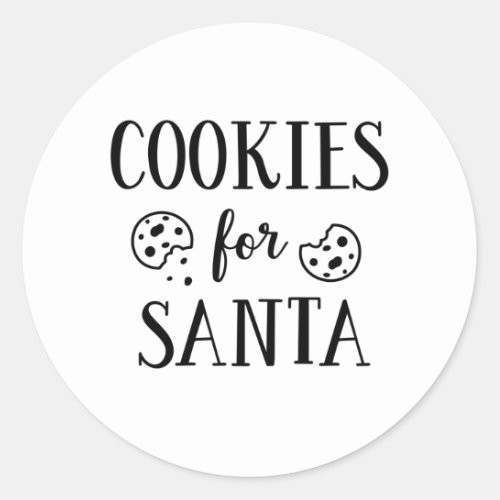 Cookies For Santa Christmas Gift Classic Round Sticker