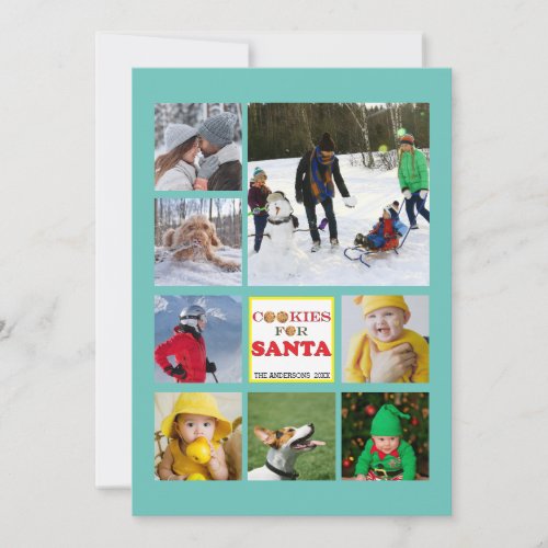 Cookies for Santa Christmas Happy Fun Family Photo Invitation