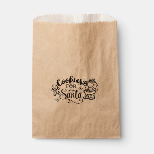 COOKIES FOR SANTA Christmas Holiday Favor Treat Bag