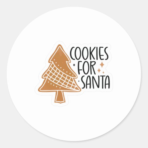 Cookies for Santa Classic Round Sticker