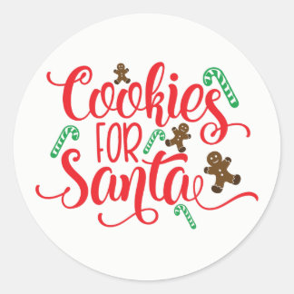 Cookies for Santa Classic Round Sticker