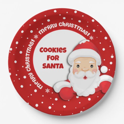 Cookies for Santa Custom Christmas  Paper Plates