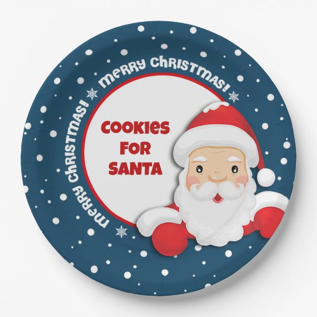 Cookies for Santa Custom Christmas Plates (Front)