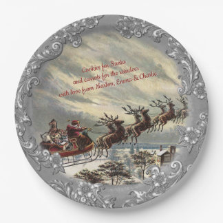 Cookies for Santa 🎅(customizable) Paper Plates