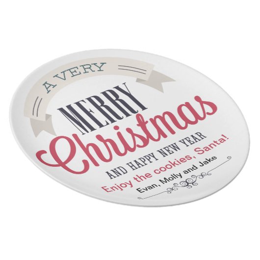 Cookies for Santa Dinner Plate (Right Side)