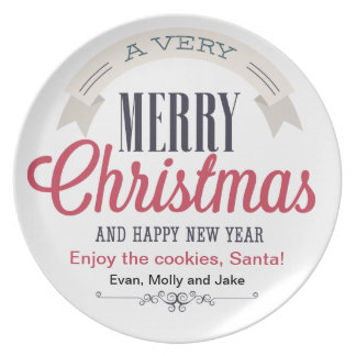 Cookies for Santa Dinner Plate