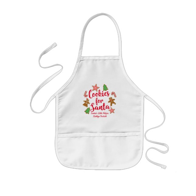 Cookies For Santa | Festive Christmas Kids' Apron (Front)