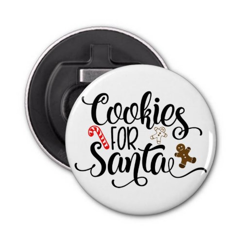 Cookies for Santa Fun Christmas Bottle Opener