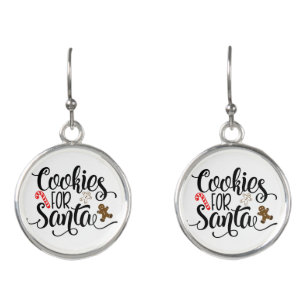 Cookies for Santa Fun Christmas Earrings
